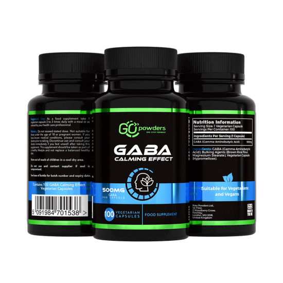 Go Powders Gaba Calming Effect 500 mg. 100 Capsules Go Powders Gaba Calming Effect 500 mg. 100 Capsules
