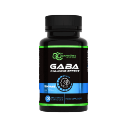 Go Powders Gaba Calming Effect 500 mg. 100 Capsules (Expiration 04-2022)