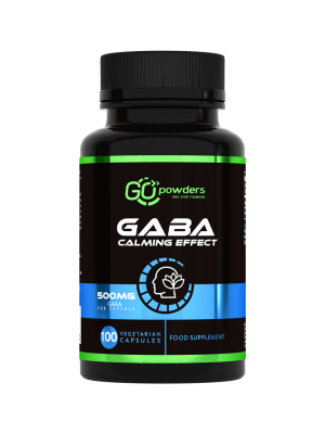 Go Powders Gaba Calming Effect 500 mg. 100 Capsules