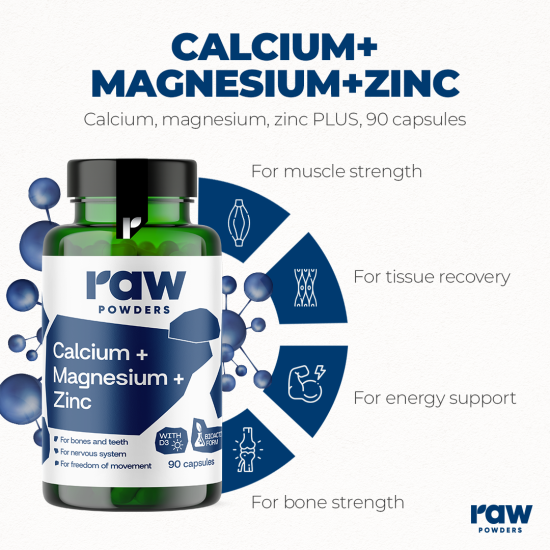 Calcium, Magnesium, Zinc PLUS,  90 capsules