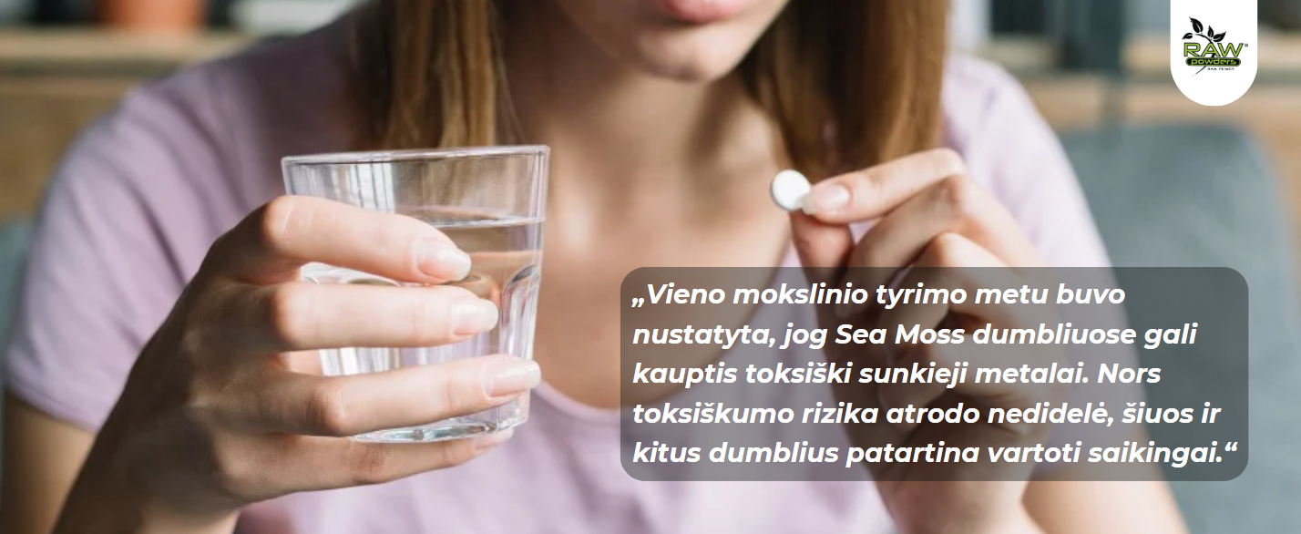 Sea Moss tyrimai dėl toksiškumo