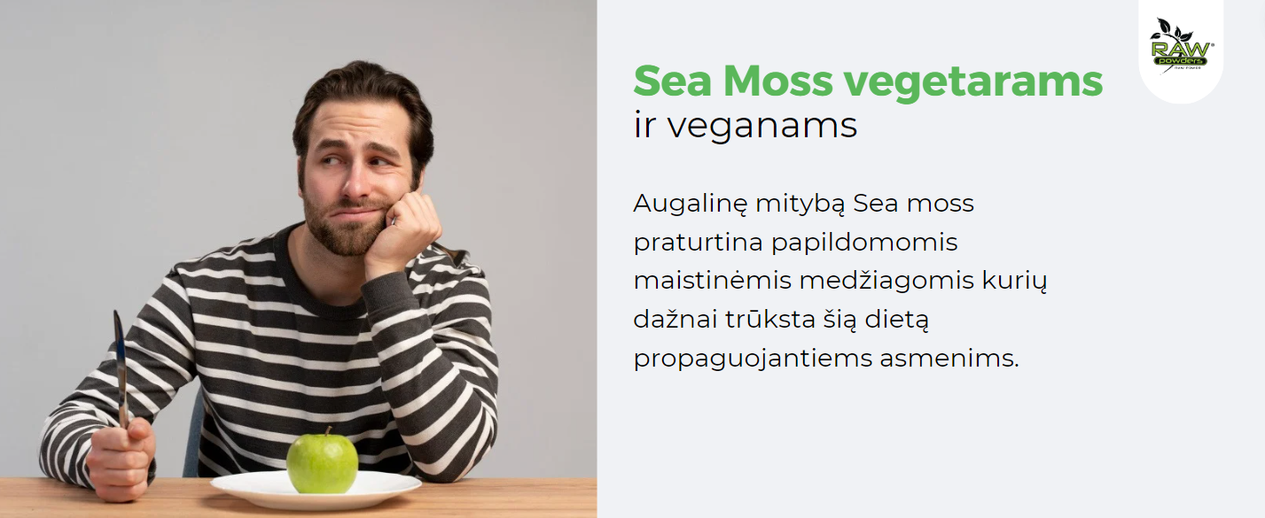 Sea Moss vegetarams ir veganams