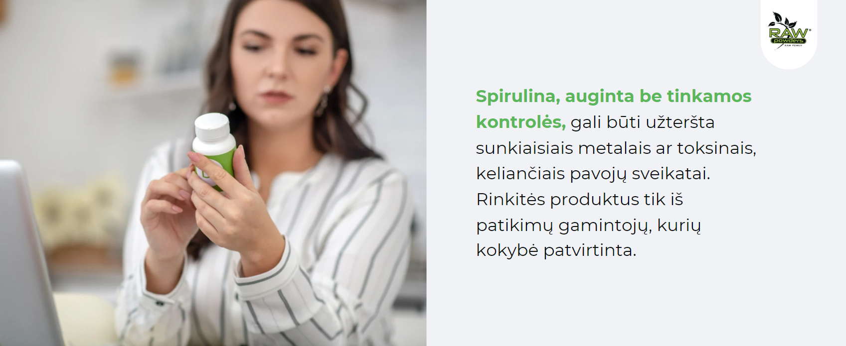 Spirulinos užterštumas sunkiaisiais metalais