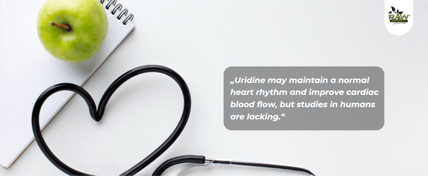 Uridine may maintain a normal heart rhythm and improve cardiac blood flow, but studies in humans are lacking.