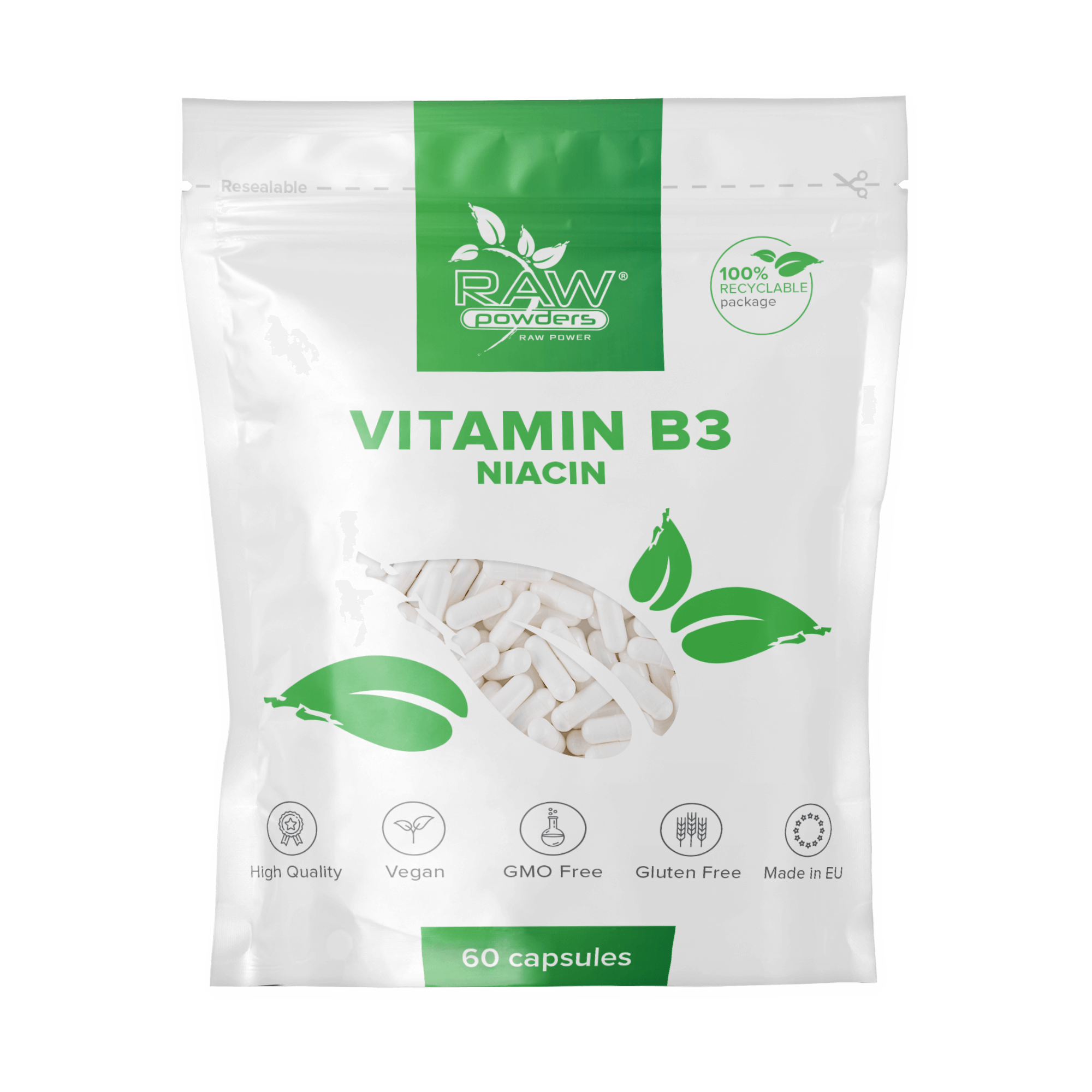 Vitamines Swanson B-3 Niacine 500mg - 250 Capsules - Complément Alimentaire Neuf Fabriqué Aux USA